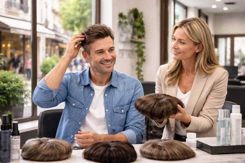 Visagiste experte en perruque pour homme en cheveux naturels dans le Vaucluse